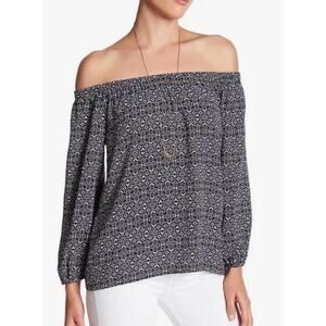 Velvet Graham & Spencer Blouse Off the Shoulder Top 100% Viscose  Large (707)